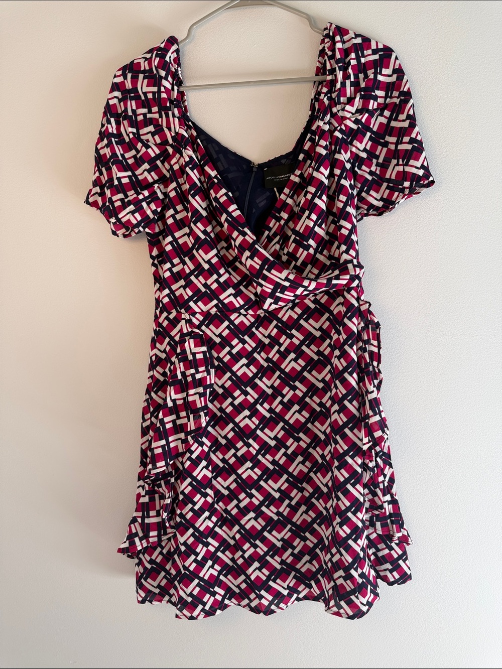 NWT Atos Lombardini mini wrap dress / 42 IT